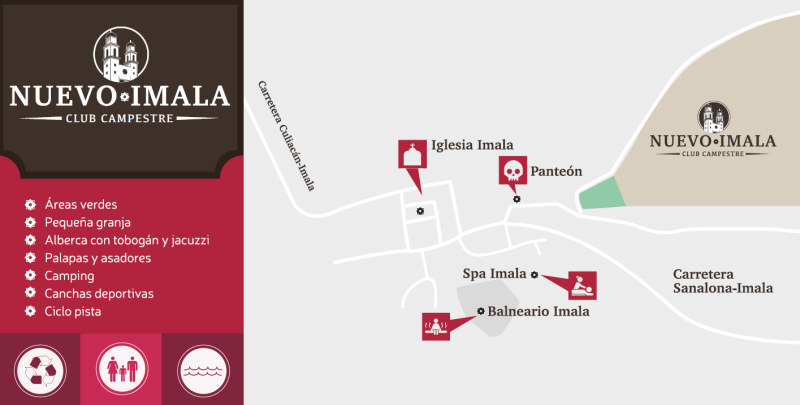 Mapa de referencia para llegar a Nuevo Imala